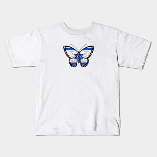 Israeli Flag Butterfly Kids T-Shirt